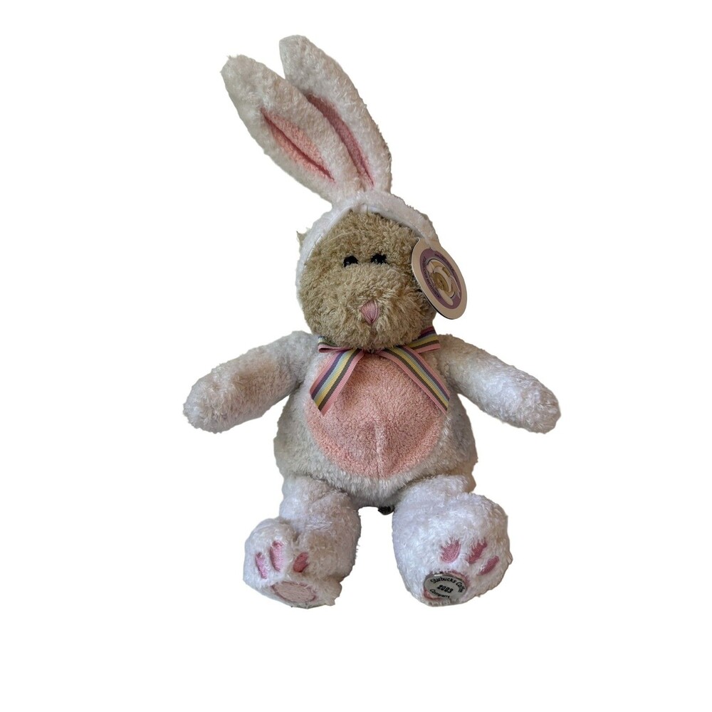 Starbucks Bearista Bunny 2003 Plush Toy Posable Ears Cottontail